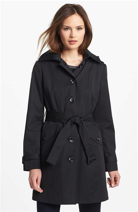 michael kors trench coat with hood